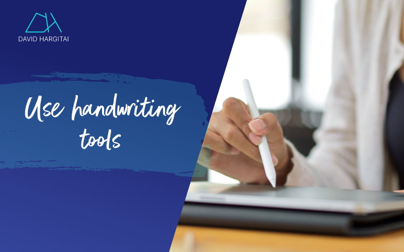 use handwriting tools for digital note-taking